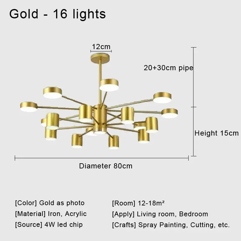 Afralia™ Modern LED Ceiling Chandelier for Living Room Home Decor