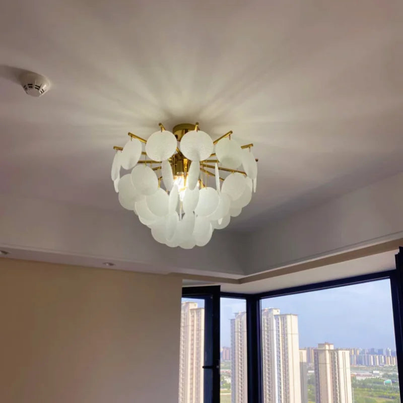 Afralia™ Nordic Crystal Ceiling Chandelier for Bedroom Living Room Home Decor Lighting