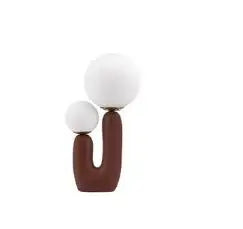 Afralia™ Glass Ball Table Lamp: Green Pink Resin Nordic Cute Bedroom Living Room Decor