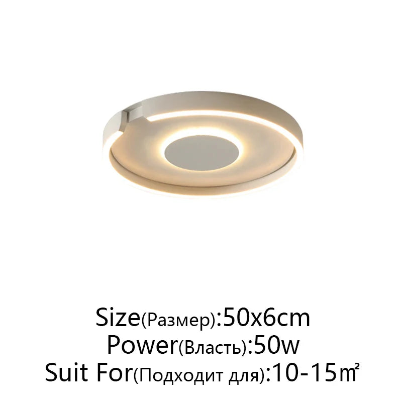 Afralia™ RoseGold LED Ceiling Light for Home Living Room Bedroom Dining Room
