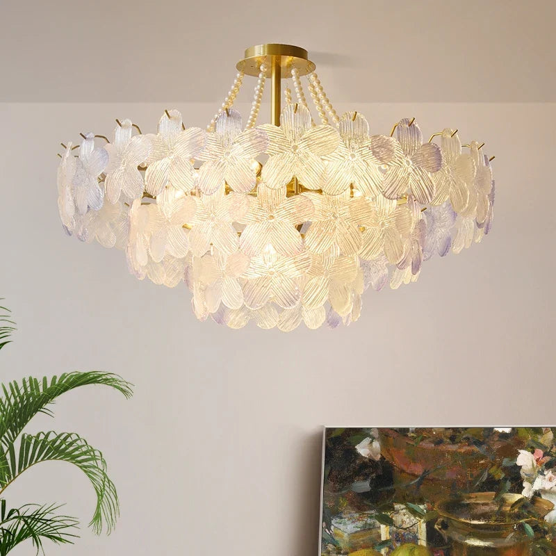 Afralia™ Leafless Crystal Chandelier: Modern French Living Room & Bedroom Lighting