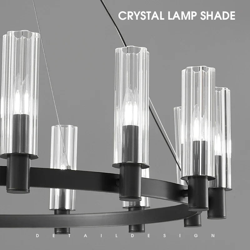 Afralia™ Crystal Chandelier Pendant Lights - Luxury LED Lighting for Living Room