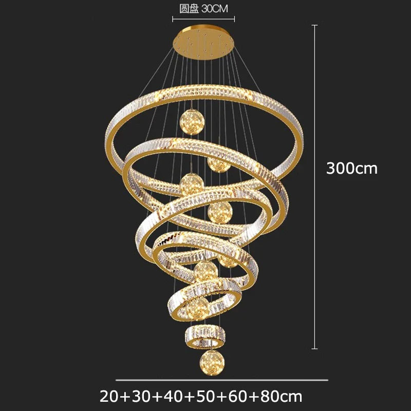 Afralia™ Crystal Chandelier: Modern Living Room Pendant Lamp for Elegant Interior Lighting