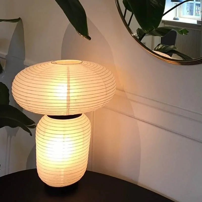Afralia™ LED Rice Paper Table Lamp E27 Modern Art Decor Minimalist Design