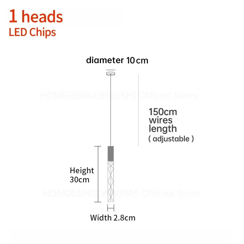 Afralia™ LED Crystal Staircase Pendant Light for Modern Nordic Home Lighting