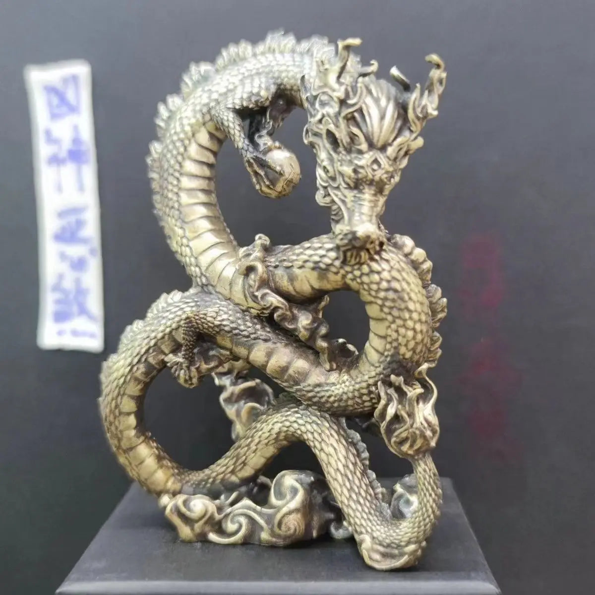 Afralia™ Shenlong Copper Dragon Ornaments | High-End Handicrafts & Exquisite Home Decor