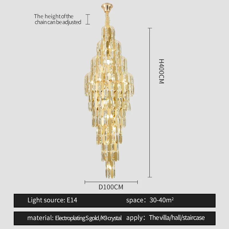 Afralia™ Crystal Chandelier for Modern European Style Living Rooms
