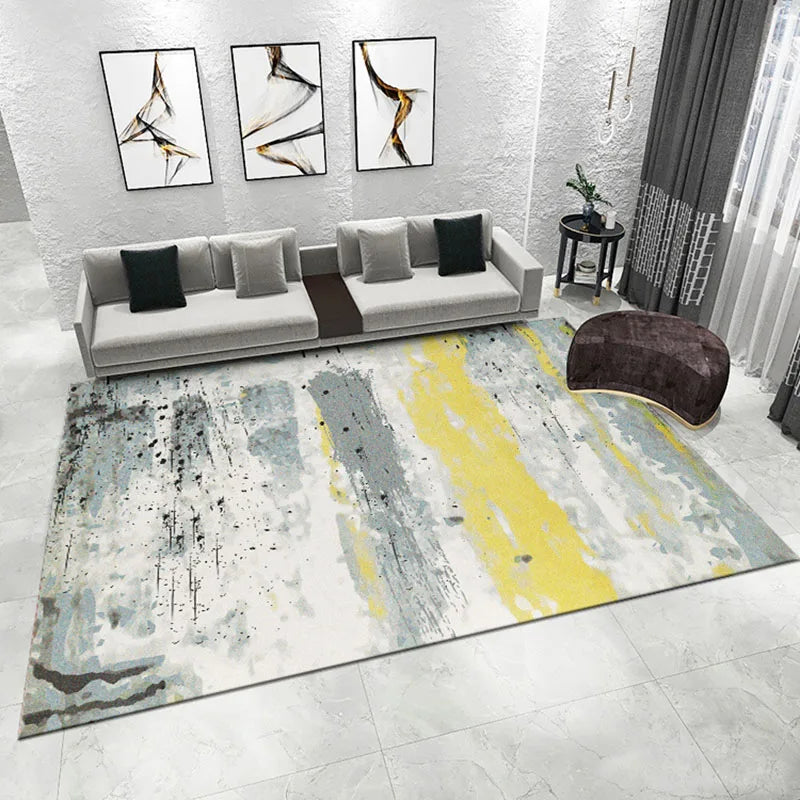 Afralia™ Nordic Faux Cashmere Carpet: Foldable, Waterproof, Abstract Floor Mat for Living Room