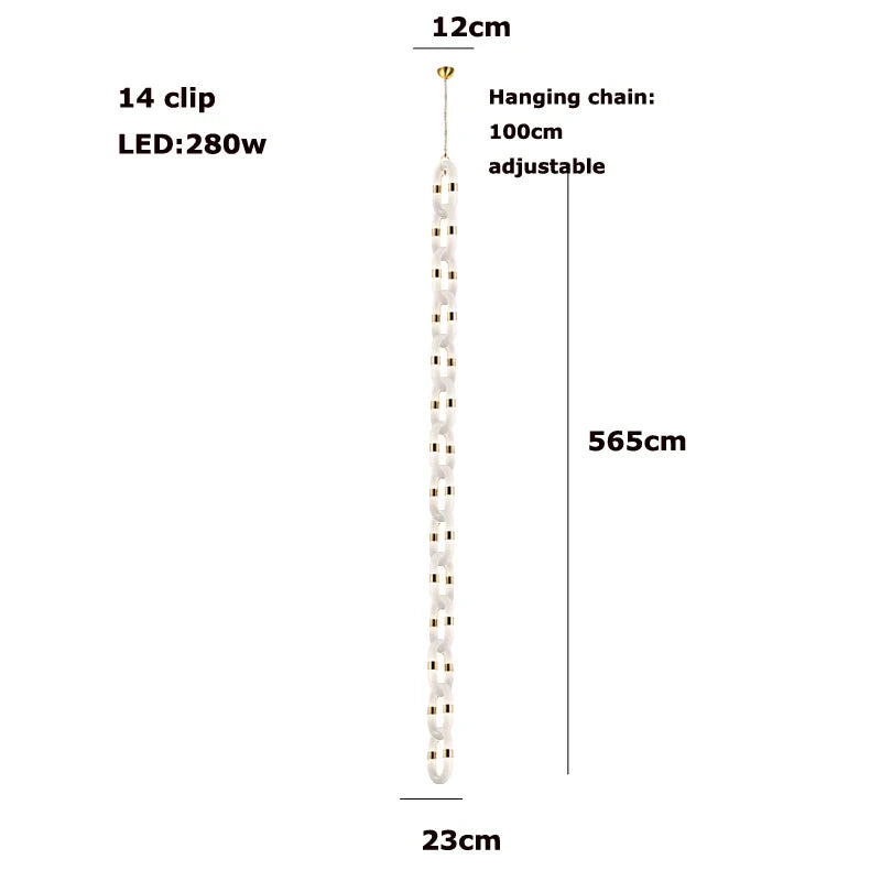 Afralia™ Gold High Ceiling LED Pendant for Trendy Decor in Living Room Villas