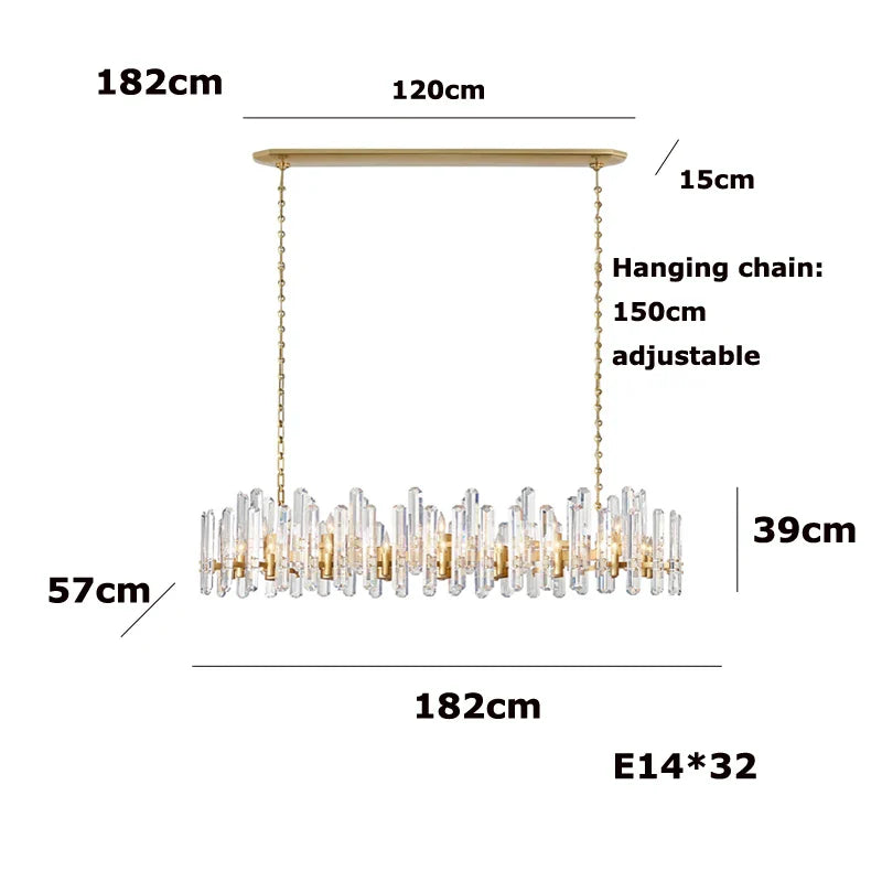 Afralia™ Crystal Chandelier Lighting for Living Room