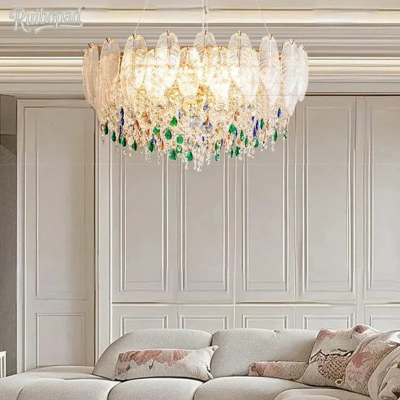 Afralia™ Crystal LED Chandelier - Italian Modern Design for Bedroom, Living & Dining Room