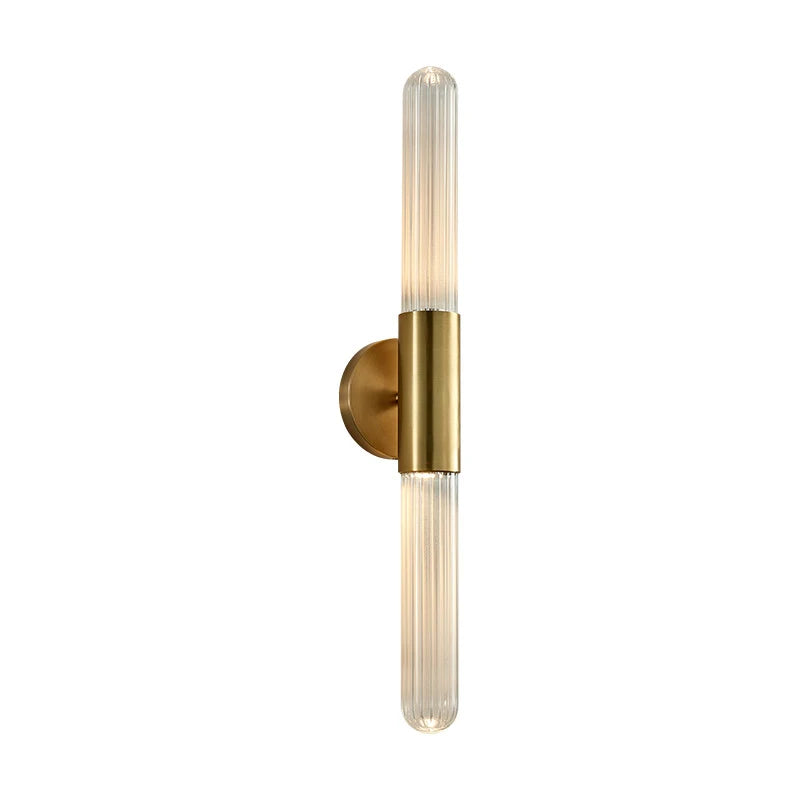 Afralia™ White Glass Wall Lamp with Gold Metal Accent