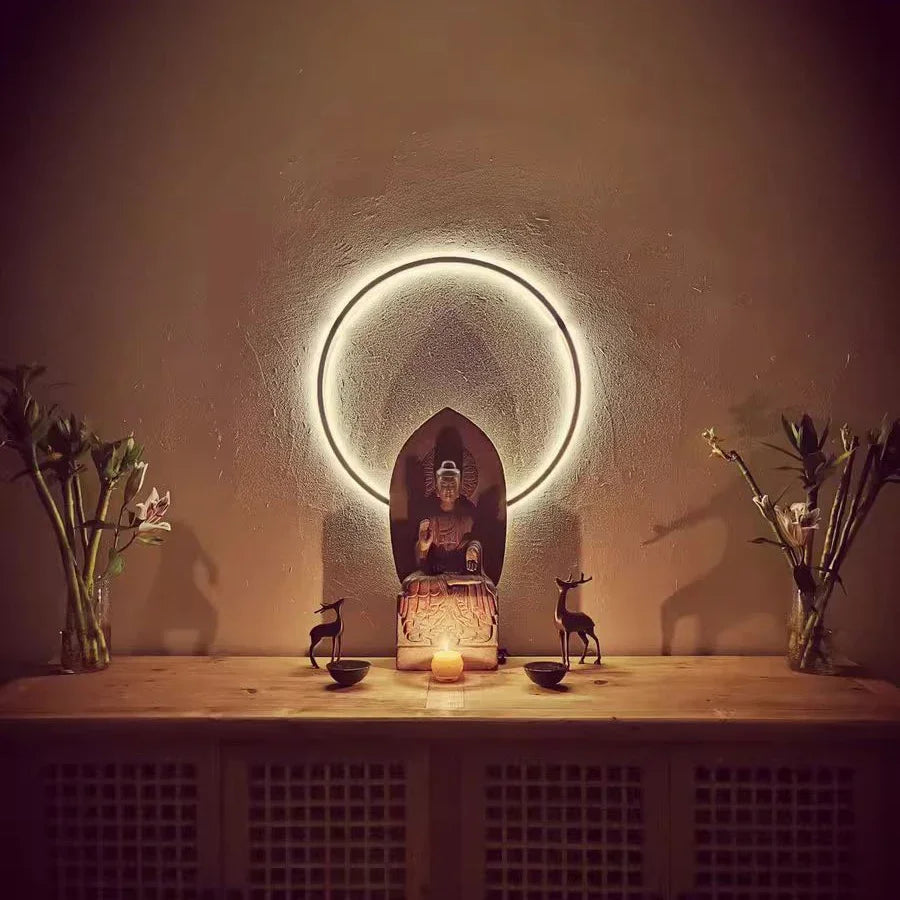 Afralia™ Designer Ring LED Wall Light: Minimalist Nordic Decor Lamp for Living Room Atmosphere.