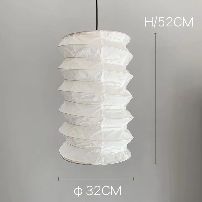 Afralia™ Akari Noguchi Pendant Lights: Retro White Rice Paper Hanging Lamp for Home Décor.