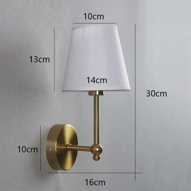 Afralia™ LED Black & Gold Wall Lamp - Luxury Bedroom Lighting Fixtures