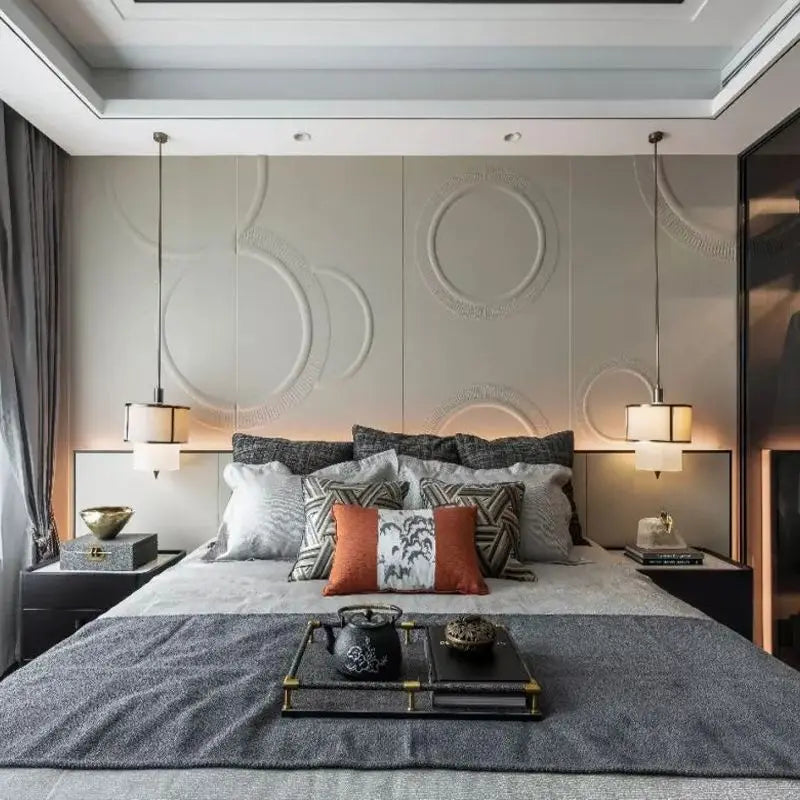 Afralia™ Modern Fabric LED Pendant Lights for Home Decoration