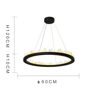 Afralia™ Crystal LED Pendant Lights: Modern Gold Black Industrial Lamp for Stylish Illumination