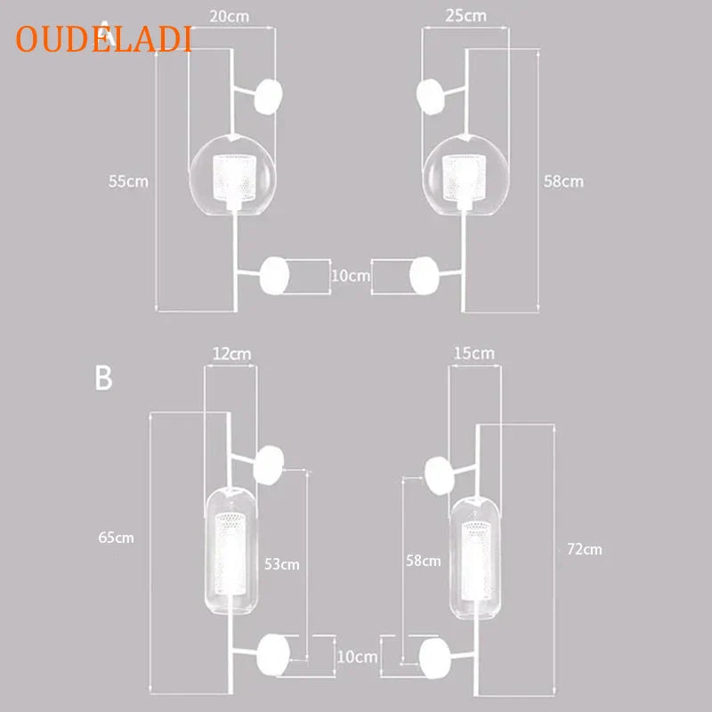 Afralia™ Glass Wall Sconce: Modern Nordic Bedroom Aisle Living Room Indoor Lamp