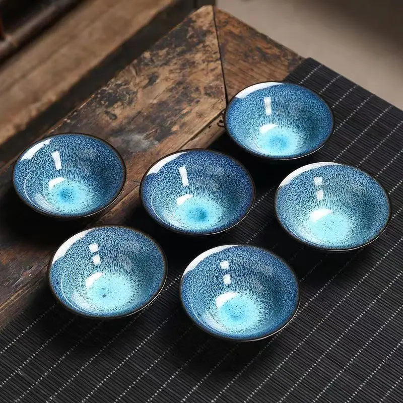 Afralia™ Starry Sky Tea Cup Set - Exquisite Ceramic Teacup and Mug Bowl Puer Cute