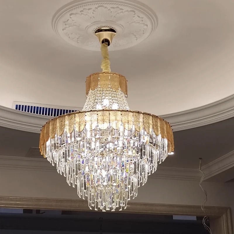 Afralia™ Crystal Chandelier: Luxurious Modern Living Room Villa Light Fixtures