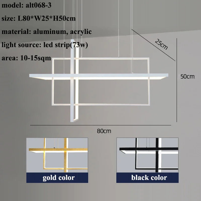 Afralia™ Nordic LED Pendant Chandelier for Living Dining Room Kitchen Decor