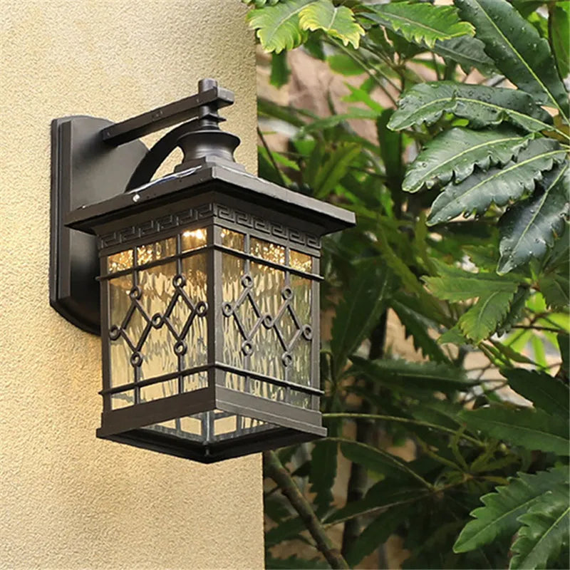 Afralia™ Solar LED Wall Light: Modern Outdoor Waterproof Lighting for Patio, Porch, Courtyard