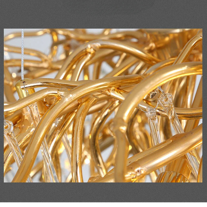 Afralia™ Crystal Water Drop Branch Chandelier LED Lighting Fixture for Hall Living Room