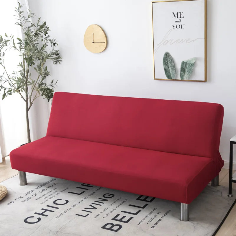 Afralia™ Solid Color Elastic Sofa Bed Cover Stretch Removable Washable Slipcover