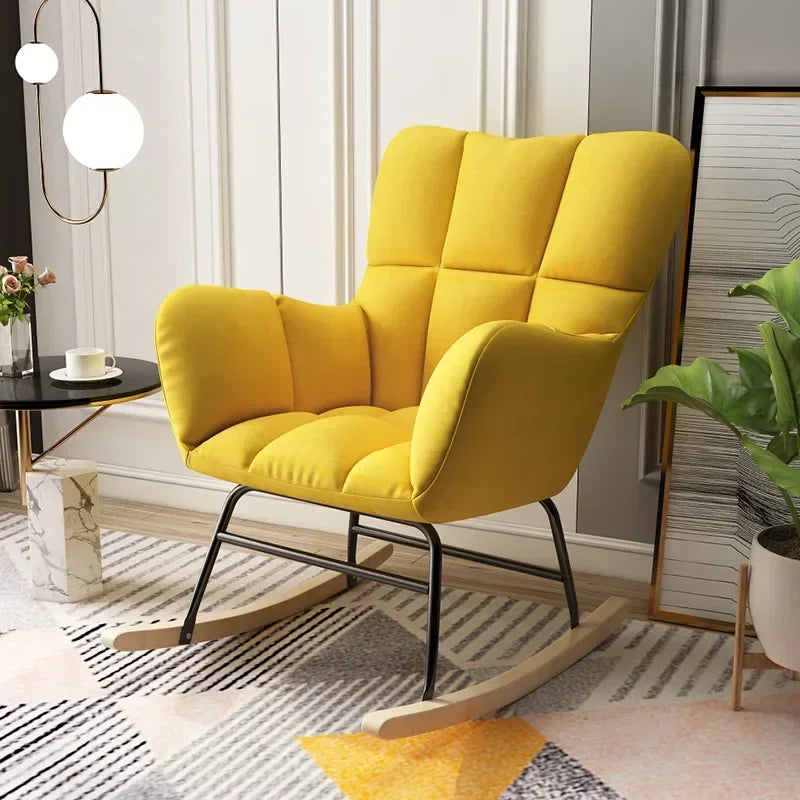 Afralia™ Solid Wood Rocking Chair for Leisure and Comfort at Home
