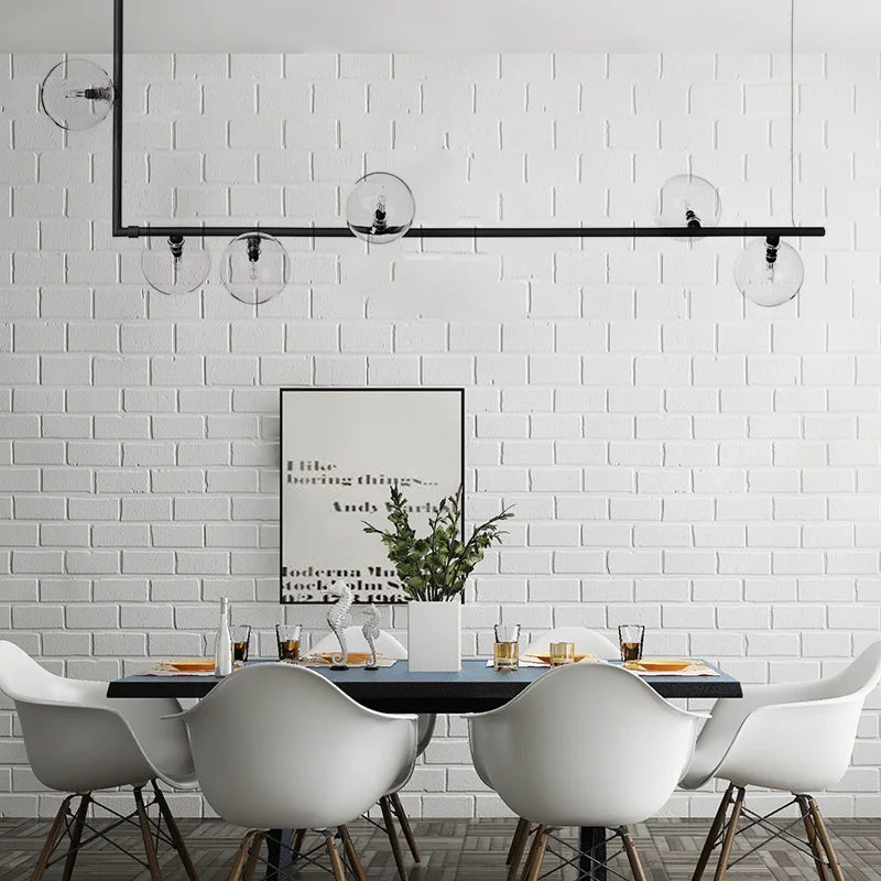 Afralia™ Linear Chandelier: Modern Long Dining Table Pendant Light