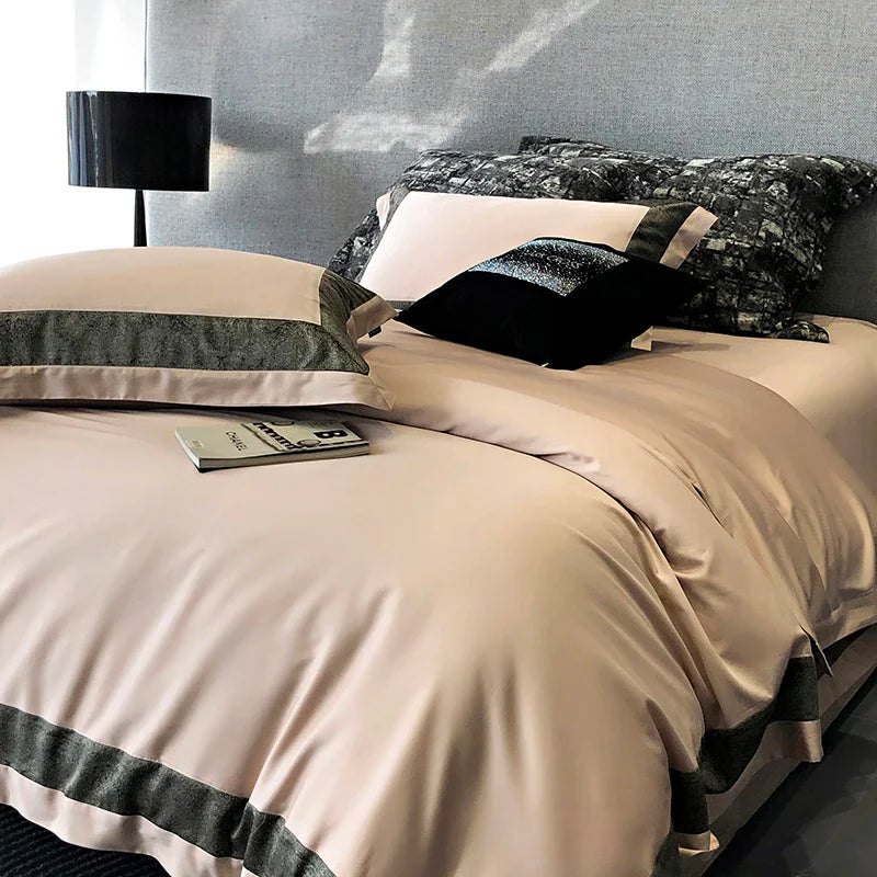 Afralia™ 1400TC Egyptian Cotton Luxury Bedding Set with Duvet Cover, Sheet, Pillowcases