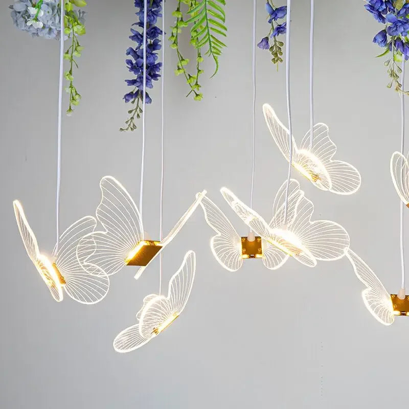 Afralia™ White Butterfly LED Lights for Modern Wedding Decor
