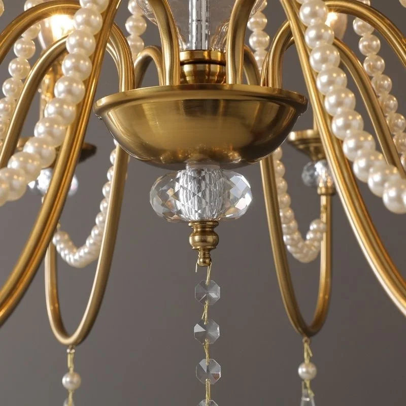 Afralia™ Luxury Crystal Chandelier Foyer Pendant Light American Style Home Decor