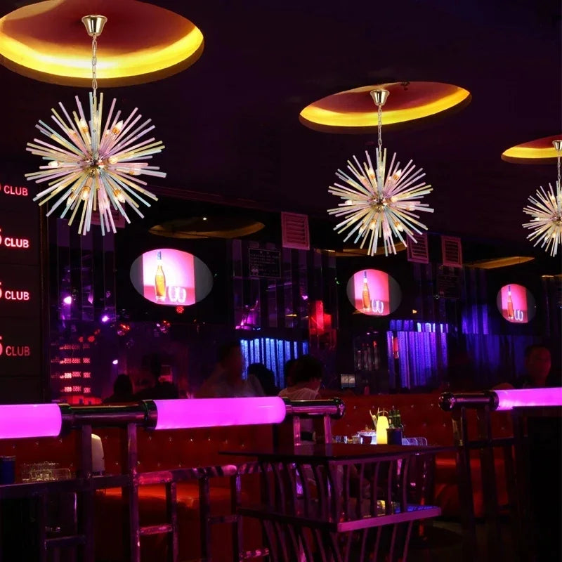 Afralia™ Dandelion Chandelier Lighting - Nordic Sphere Rainbow Pendant Light, Personalized Creative Design