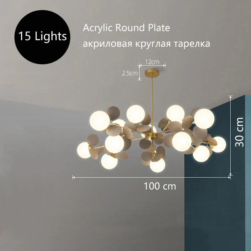 Afralia™ Flower Branch Series Chandelier: Multicolored Kids Room & Bedroom Lighting Fixtures