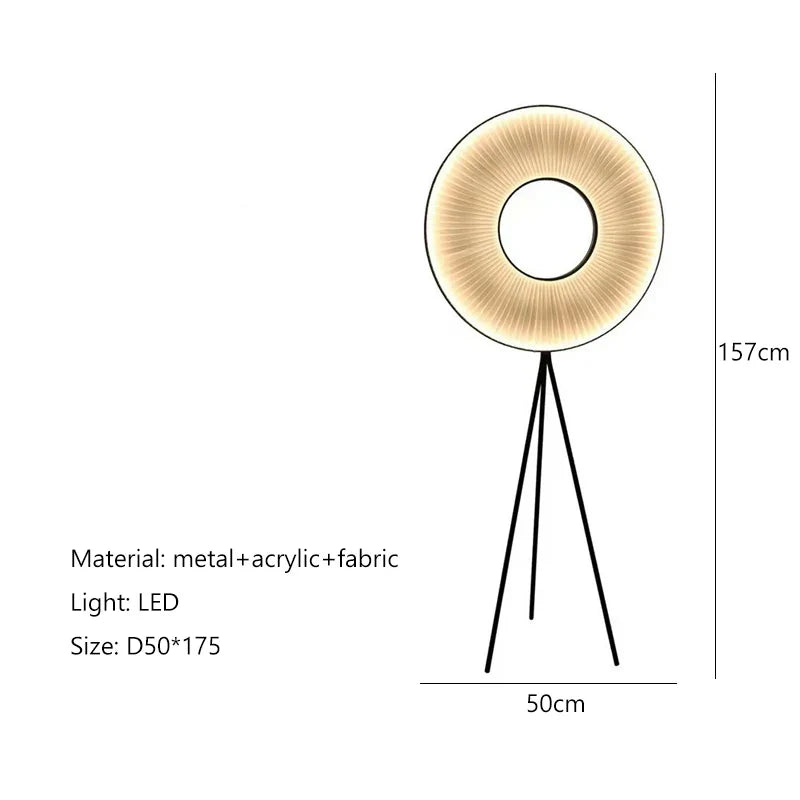 Afralia™ Pleats LED Floor Lamp Nordic Minimalist Art Style Home Decor Standing Light