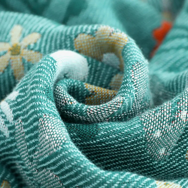 Nordic Cotton Gauze Throw Blanket for Bedroom & Sofa by Afralia™
