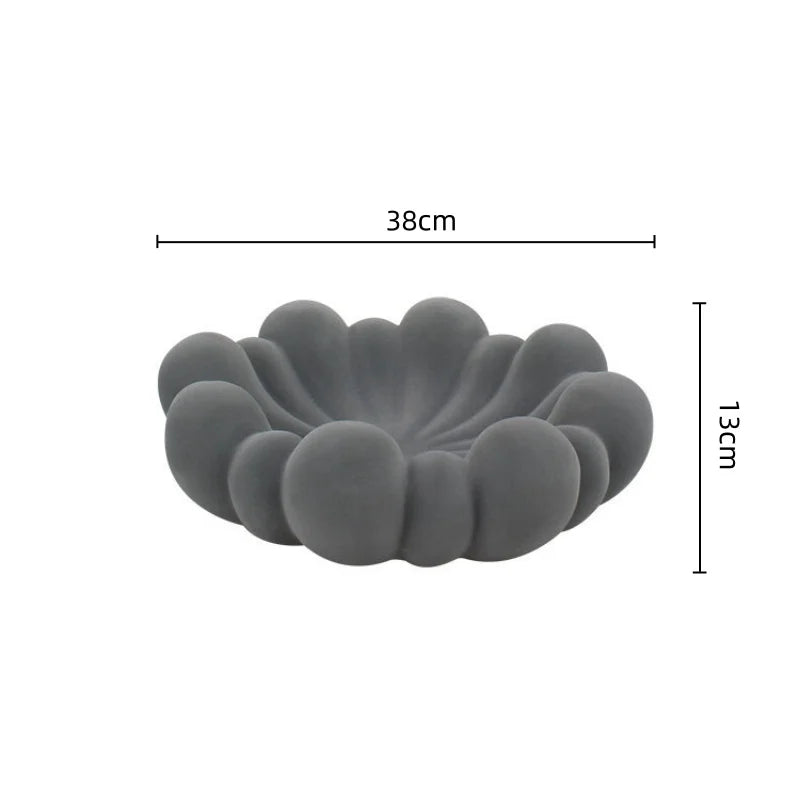 Afralia™ Geometric Petal Design Resin Organizer Bowl, Home Decor Figurine