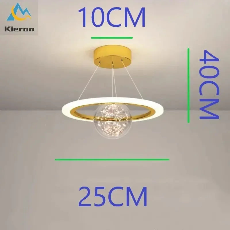 Afralia™ Saturn LED Chandelier: Nordic Modern Creative Lighting for Bedroom, Dining Room, Living Room