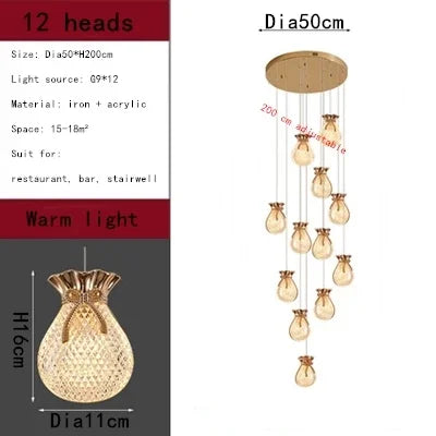 Modern LED Chandelier: Afralia™ Lucky Bag Ceiling Lamps for Home Decor, Living Room, Bedroom