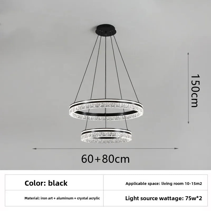 Afralia™ Nordic Ring LED Chandelier: Dimmable Luxury Lighting Fixture for Living Room, Kitchen, Bedroom
