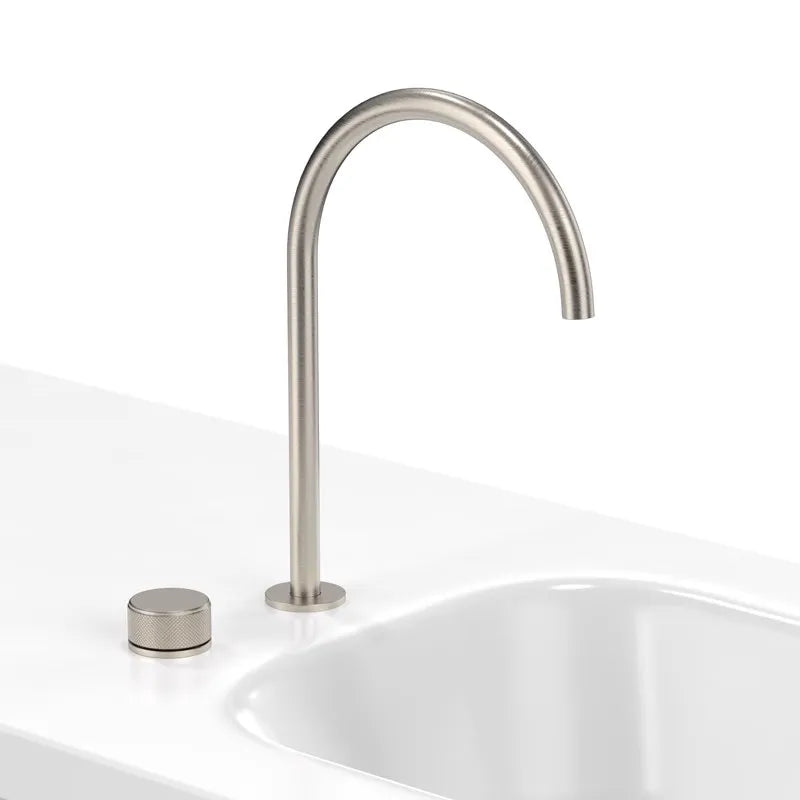 Afralia™ Black Basin Faucet - Brushed Rotate Sink Tap, Two Holes Bathroom Faucet