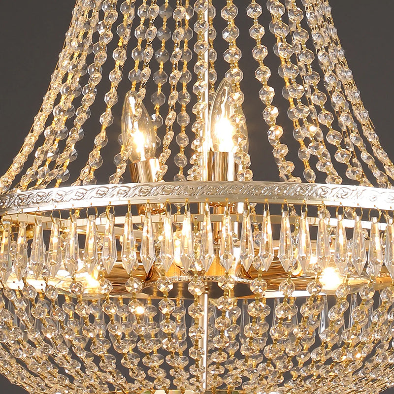 Afralia™ Crystal Chandelier: Elegant LED Pendant for Luxury Living Spaces