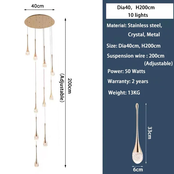 Afralia™ LED Crystal Chandelier: Modern Living Room Gold/Silver/Black Ceiling Light