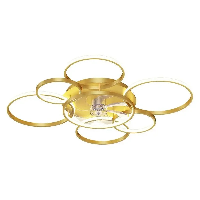 Afralia™ Luxury Modern Nordic Living Room Fan Lamp - Integrated Ceiling Light