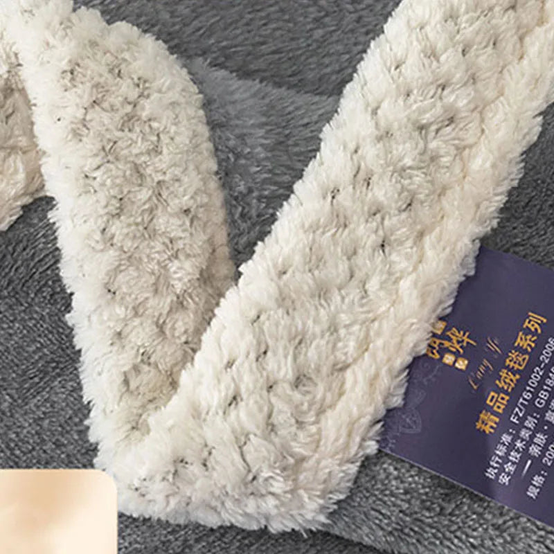 Afralia™ Milk Velvet Warm Blanket: Soft, Cozy Double-sided Quilt for Bed & Sofa