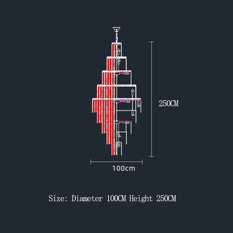 Afralia™ Large Golden Crystal Chandelier for Modern Luxury High Ceilings