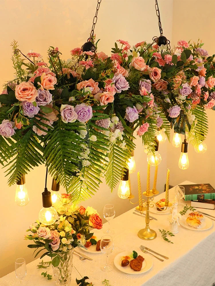 Afralia™ Retro Garden Pendant Light: Pastoral Industrial Style with Green Plants