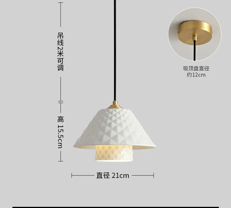 Afralia™ Copper Ceramic Pendant Lights for Home Decoration