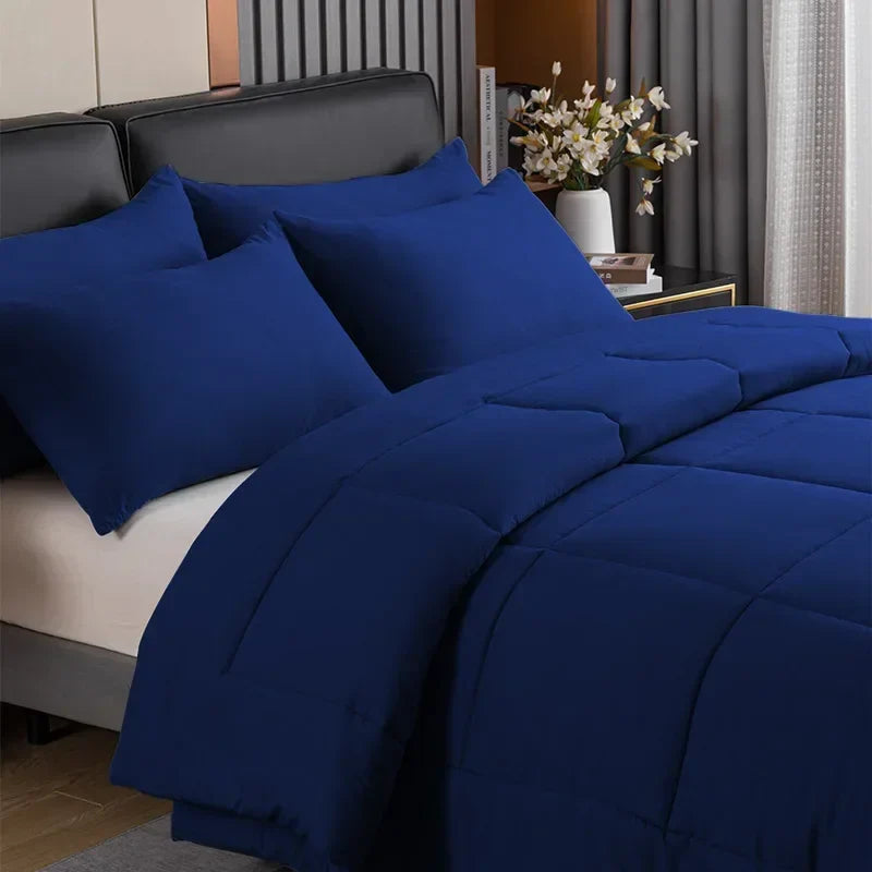 Afralia™ All-Season Quilted Duvet Set - Queen & King Size Comforter with Pillowcases